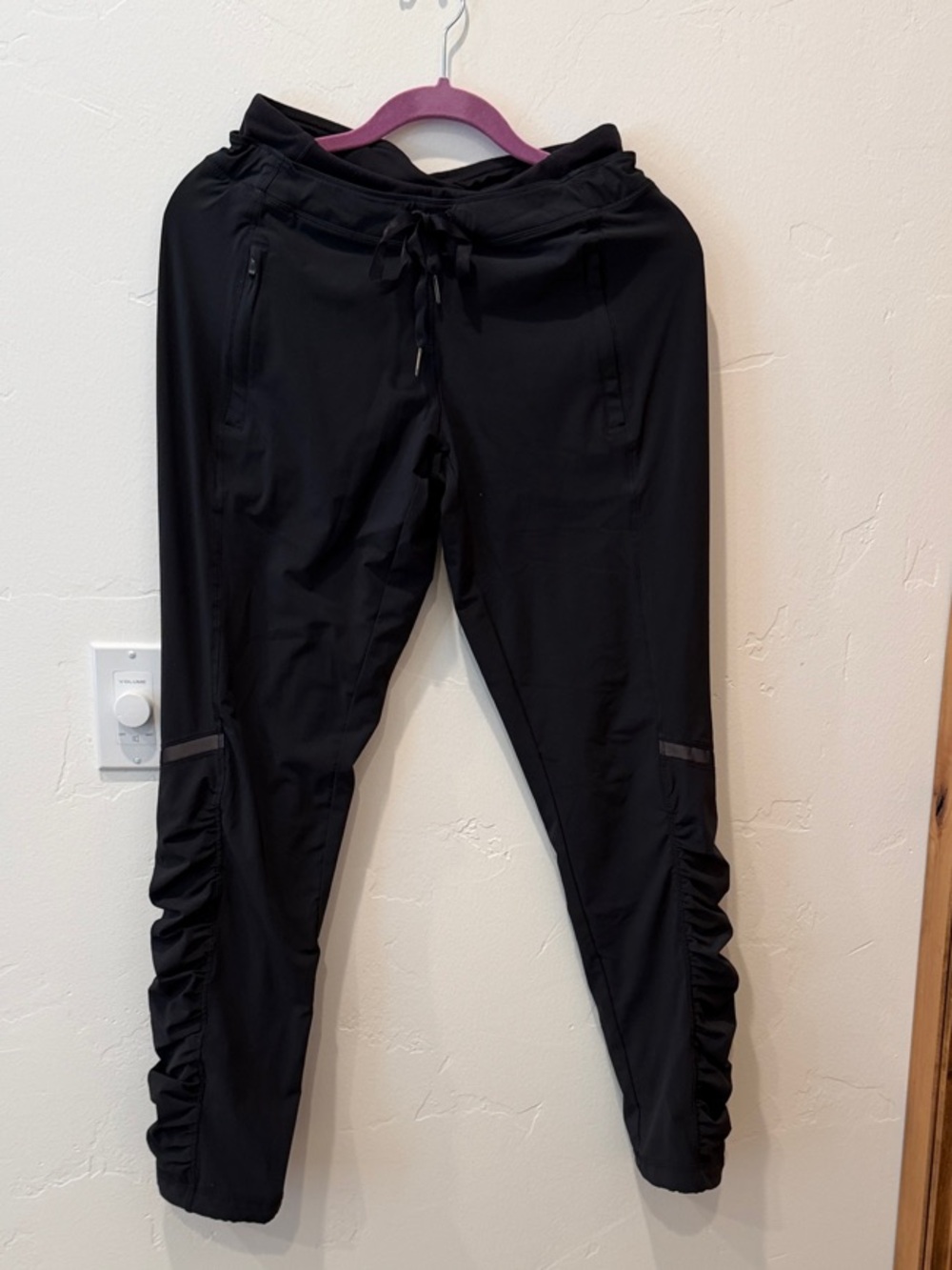 lululemon athletica Black Ruched Waist Joggers